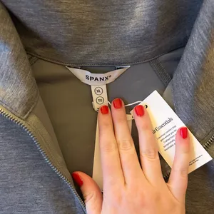 Spanx Women's AirEssentials Half Zip gray XL sold out thumbnail 6