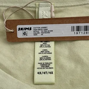 Skims Cotton Jersey High Neck Tank Pistachio Size 4X thumbnail 7