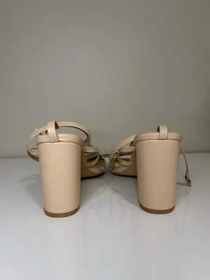 Azazie Cross Strappy Ankle Strap Heels thumbnail 4