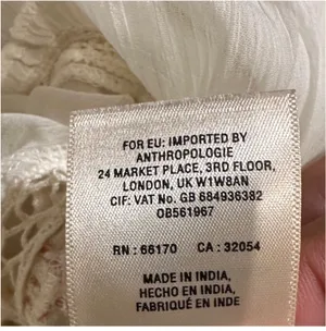 Size Small Anthropologie Boho Lace Peplum Top – Ivory/Cream thumbnail 8