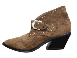 Seven7 Brown Dallas Faux Suede Boot Size 7 Studded Ankle Bootie Suede Bootie thumbnail 1