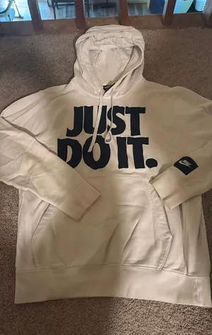 White Nike hoodie thumbnail 1