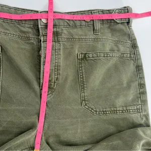 FREE PEOPLE We The‎ Free Palmer Cuffed Jeans Army green sz 32 thumbnail 7
