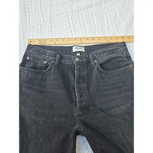 AGOLDE Lana Jean Women’s Size 30 Black Straight Leg Button Fly thumbnail 11