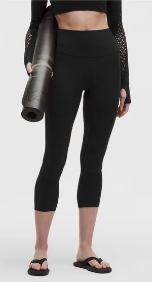 lululemon Align High-Rise Crop 23" in Black thumbnail 1