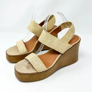 NEW Lucky Brand Delukah Ankle Strap Wedge Slingback Sandals, Size 9.5, MSRP $99 thumbnail 3