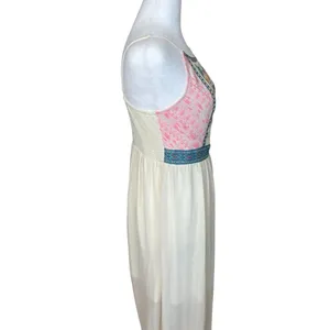 Flying Tomato Sleeveless Embroidered Lined Goddess‎ Maxi Dress Medium Bohemian thumbnail 7