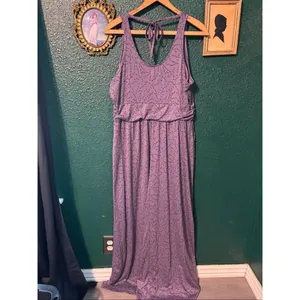Mountain Hardwear Purple Everyday Printed Maxi Dress Womens XL thumbnail 2