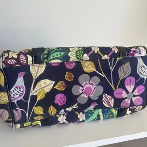 Vera Bradley Bird Floral Print Satchel Purse Blue thumbnail 6