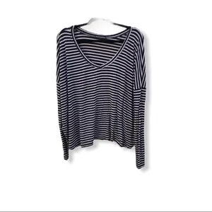 Brandy Melville‎ Navy Striped Shirt thumbnail 10