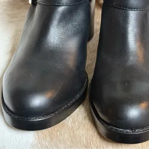 Dolce Vita Buckle Black Leather Biker Bootie Size 8 A22‎ thumbnail 5