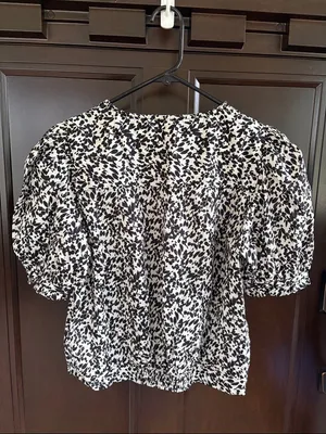 Like New Madewell Ruffle Floral Button Front Top Size Large thumbnail 11
