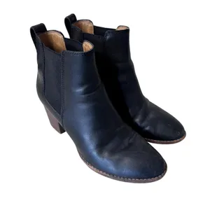 Black Leather Madewell Ankle Boots Booties Women's Size 7 thumbnail 6