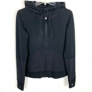 Lululemon Voyage Hoodie Stretch French Terry Yoga Boardshort Fabric Black 8 thumbnail 8