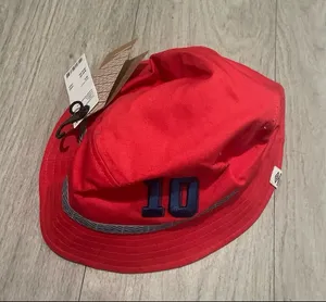 Umbro Red Bucket Hat with Navy '10' Detailing thumbnail 1