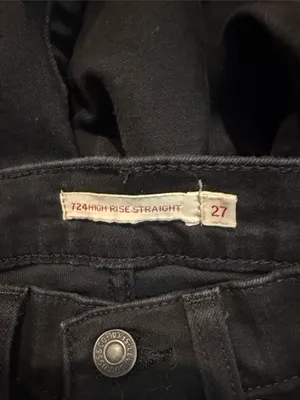 LEVI’S 724 High rise straight black jeans thumbnail 4