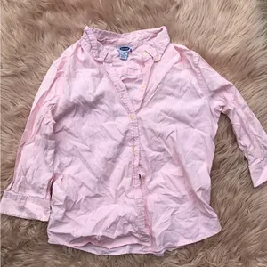 Old navy pink button down top thumbnail 1