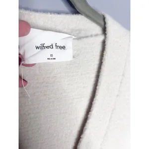 Aritzia Wilfred Free Hush Knit Oversized‎ Cardigan Size XS Cream Off White thumbnail 6