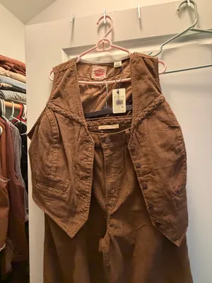 Levi's SET Ribcage Wide Leg Braided Women's Set- Brown thumbnail 6