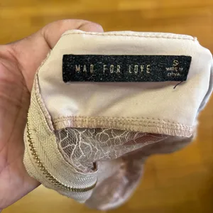 Mad About Love Neutral Fairycore Bachelorette Wedding Preppy Satin Lace Corset S thumbnail 5