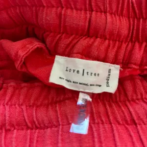 Love Tree Red Drawstring Linen-blend Straight Leg Pants M Coastal Boho Gorpcore thumbnail 4