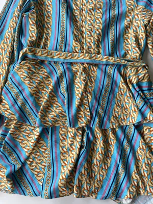 Zack Curve Chain Print Ruffle Mini Dress Plus Size 16 thumbnail 10