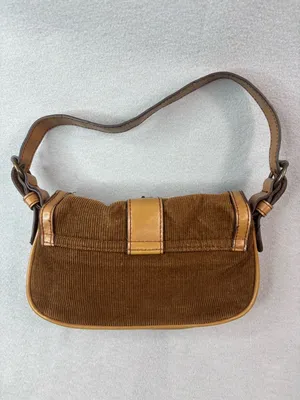 Levi's Brown Corduroy Mini Buckle Bag with Tan Trim thumbnail 2