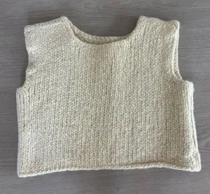 Wool Cropped Vest Tan thumbnail 1