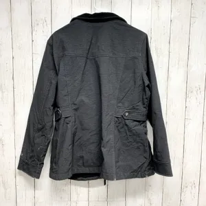 Free Country Jacket Women Sz XL Gray Collared Faux Fur Full‎ Zip Belted Pockets thumbnail 5