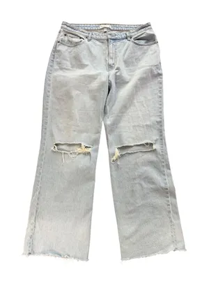 Abercrombie & Fitch Curve Love 90s Relaxed High Rise Jeans‎ Light Wash 33 16L thumbnail 1