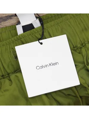 NWT Calvin Klein Womens Drawstring Wide-Leg Pants 44B932G Dark Leaves Green M thumbnail 9