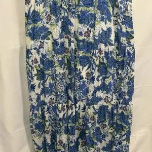 Hailey & Co Women's Plus Size‎ 3X Blue Floral Smocked Tie-Strap Maxi Dress thumbnail 5
