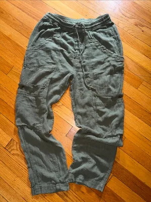 Free People Olive Drawstring Cargo Joggers thumbnail 5