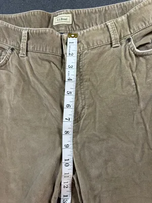 L.L. Bean Velour Pants Womens in Size 16 Light Brown Straight Leg Cabincore thumbnail 5