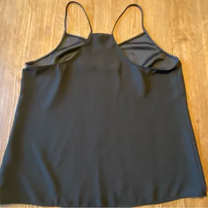 Banana Republic Thin Strap Tank Blouse Black XL thumbnail 6