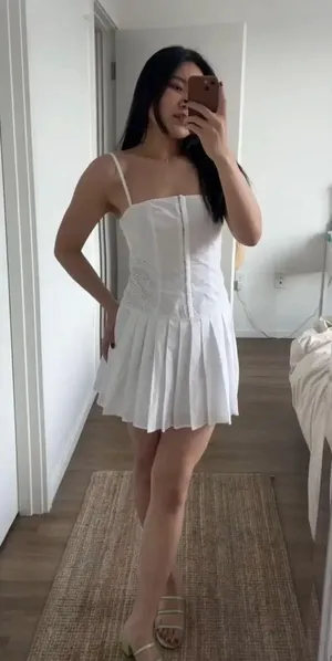 ZARA NWT White SHORT EMBROIDERED DRESS. Size Medium thumbnail 2