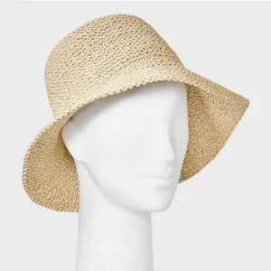 Universal Thread straw crochet bucket hat natural S/am thumbnail 2