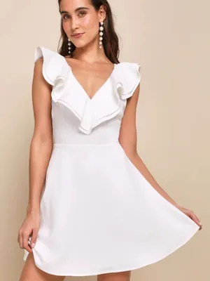 LULUS Bridal Bachelorette Engagement Bridal Shower Sexy Honeymoon Flirty Dress thumbnail 4