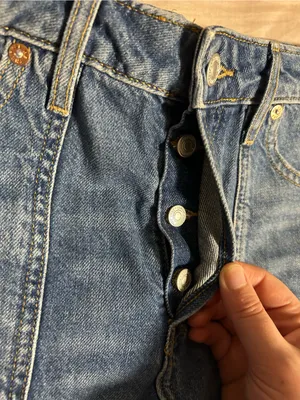 Free People We The Free Medium Blue Low Rise Slouch Denim Shorts Size 27 thumbnail 3
