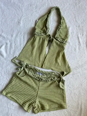 Outcast Clothing Benni Top Matcha Benni Shorts Matcha Set  thumbnail 5