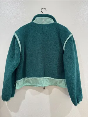 FP Movement by Free People Teal Sherpa Jacket with Mint Trim thumbnail 11