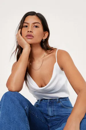 White Cowls Life Satin Cami thumbnail 1