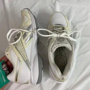 NEW‎ Reebok women's white cream simplytone lace up play dry sneakers shoes 7 thumbnail 5
