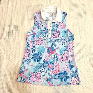 Lilly Pulitzer M UPF 50+ Luxletic Imara Polo top TB2 3653 thumbnail 7