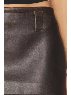Milkwhite Mini Skirt in Used Small New Womens Faux Leather Vegan thumbnail 5