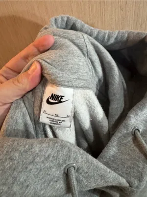 Women’s Nike Gray Oversized Pullover Hoodie with Small Swoosh Size XL thumbnail 4