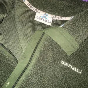 Vintage Army Green Denali Zip Up Sherpa Exterior Jacket thumbnail 2