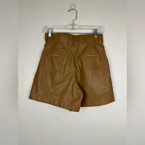 Abercrombie & Fitch Leather High Rise Tailored Shorts Women’s Sz‎ S thumbnail 5