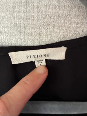 Pleione By Anthropologie Black Peplum Blouse Size Small thumbnail 3