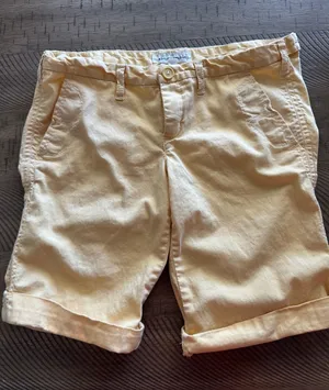 Abercrombie Pastel Yellow Chino Shorts - Size 16 / Womens XS Y2K Preppy Summer‎ thumbnail 1